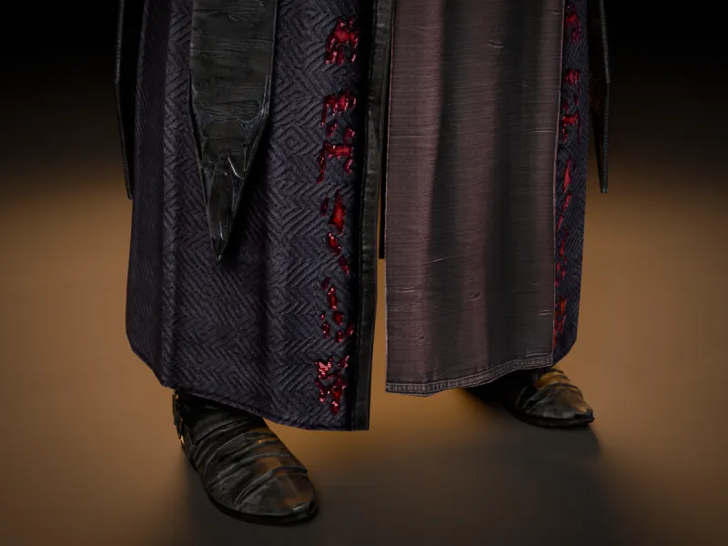 Robe der Dunklen Künste – Füße, vorn