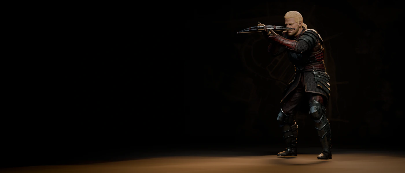 The Guard aims the Heavy Crossbow, Gothic 1 Remake