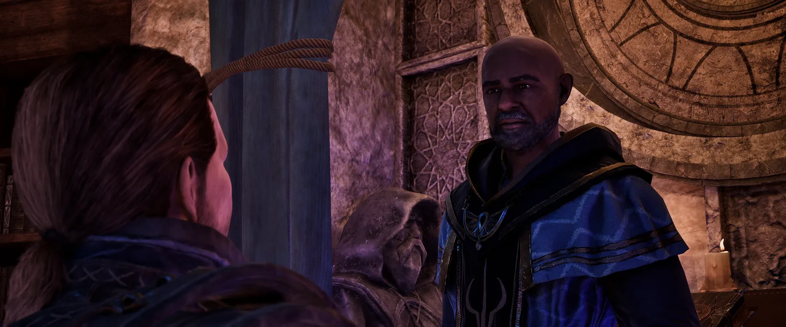 Saturas in the library of the Water Mages during the oath for Initiation into the Circle of Water, Gothic 1 Remake