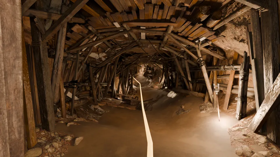 Start: wooden tunnel behind the gate