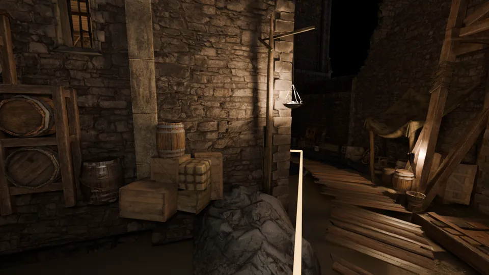 Courtyard: along the wall