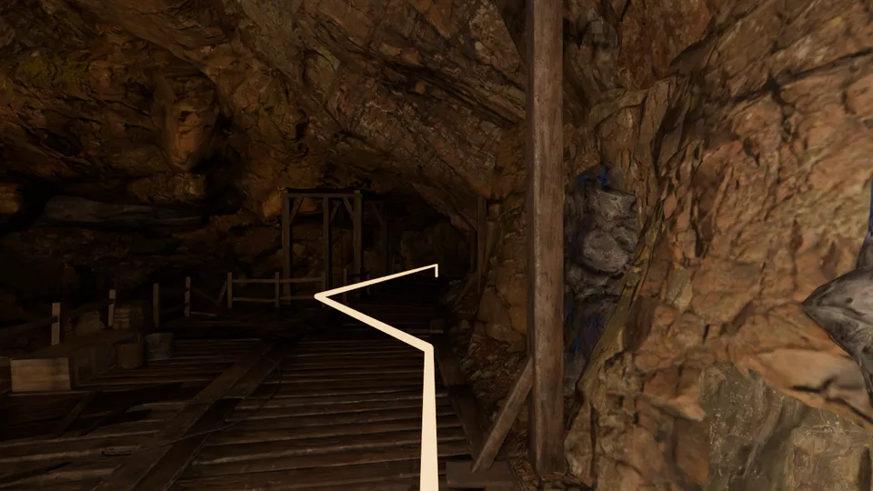Start: behind the entrance via the wooden walkways
