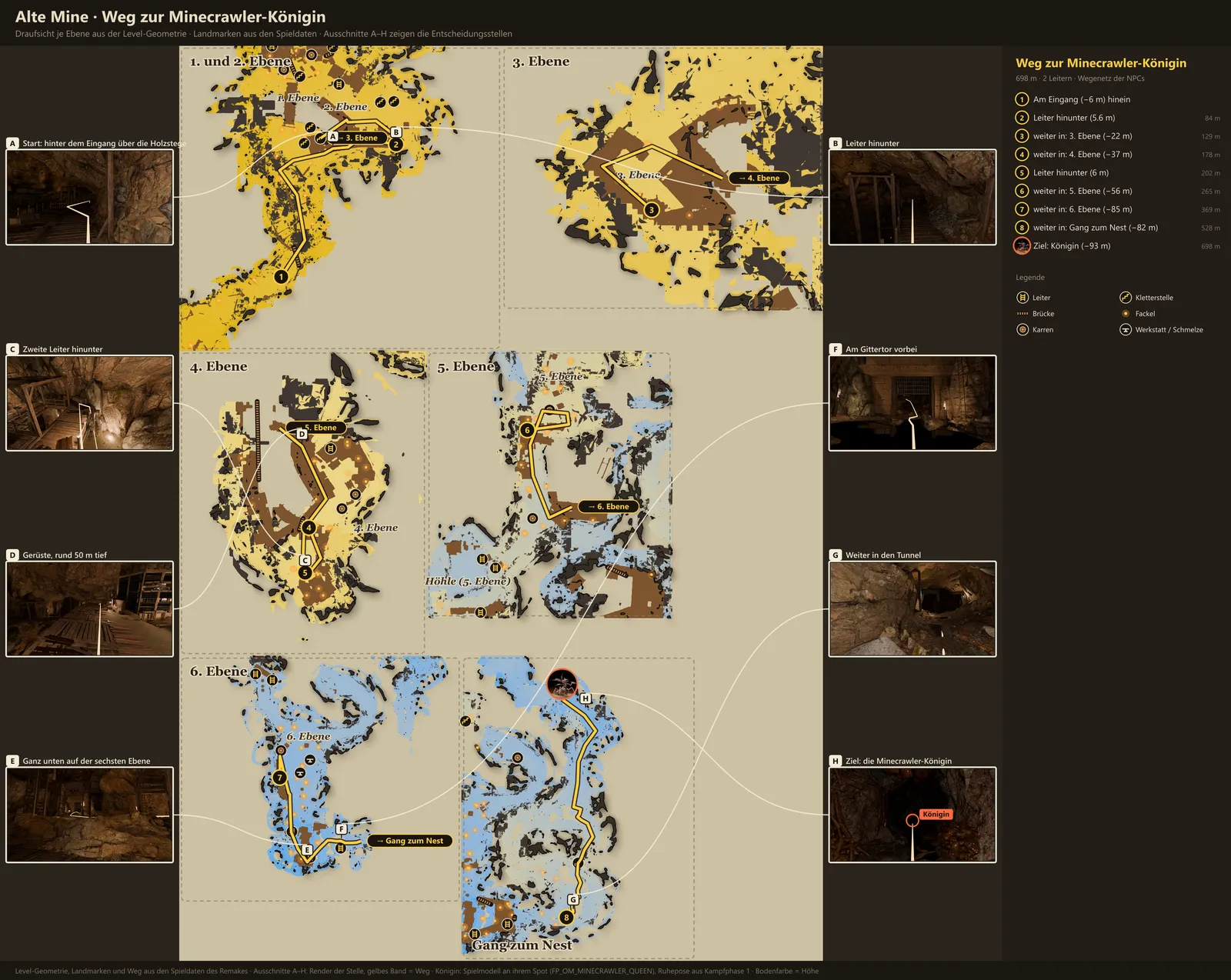Path to the Minecrawler Queen: Map