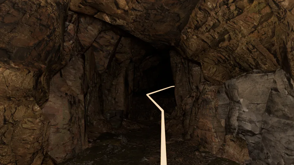 Start: into the cave passage